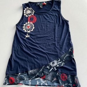 Desigual cirque du soleil top. Never worn. Size M